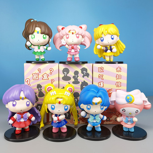 实心Q版美少女战士公仔手办盲盒