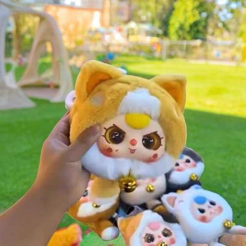娃三岁招财猫拉链包毛绒盲盒
