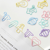 创意金属糖果色回形针10个一包小书签跨境文具办公学生创意书签