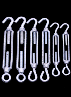 镀锌花兰螺丝钢丝绳拉紧器玛钢正反螺杆国标开体拉勾拉紧器