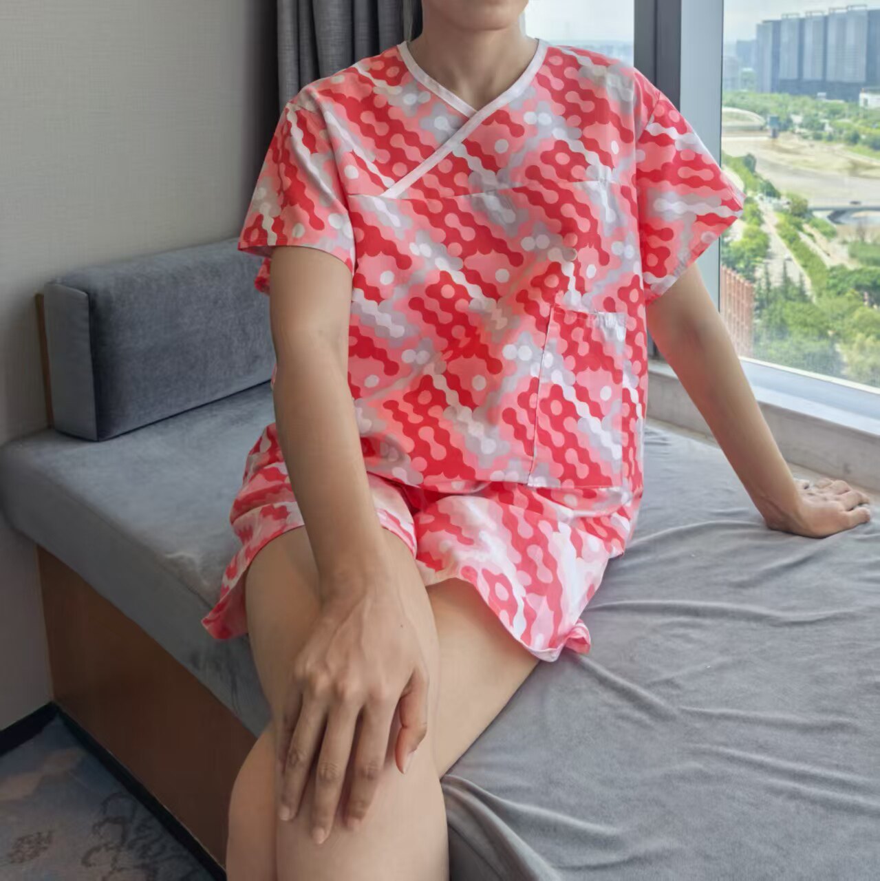 一次性浴服汗蒸服 桑拿服浴衣SPA足浴足疗按摩洗浴美容女短袖短裤
