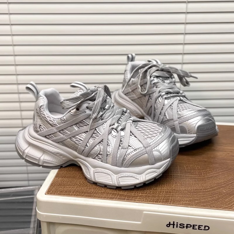 巴黎真皮蜘蛛绑带老爹鞋