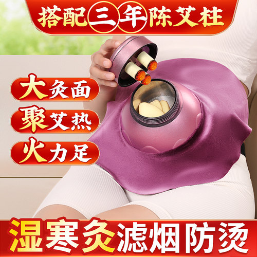 蕲大妈新型艾灸盒随身灸家用无烟艾灸罐蒸熏仪宫寒妇科艾炙器具