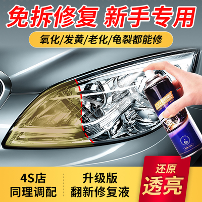 汽车大灯翻新修复液工具套装镀膜