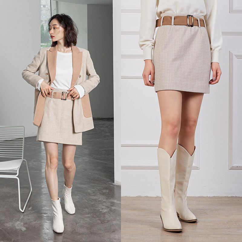 dealuna/迪洛纳 秋季新款女式短款磨毛格子呢高腰铅笔裙W204B2L01在类目 女装/女士精品, 半身裙中 - 来自Buy2taobao.com提供专业的淘宝代购服务