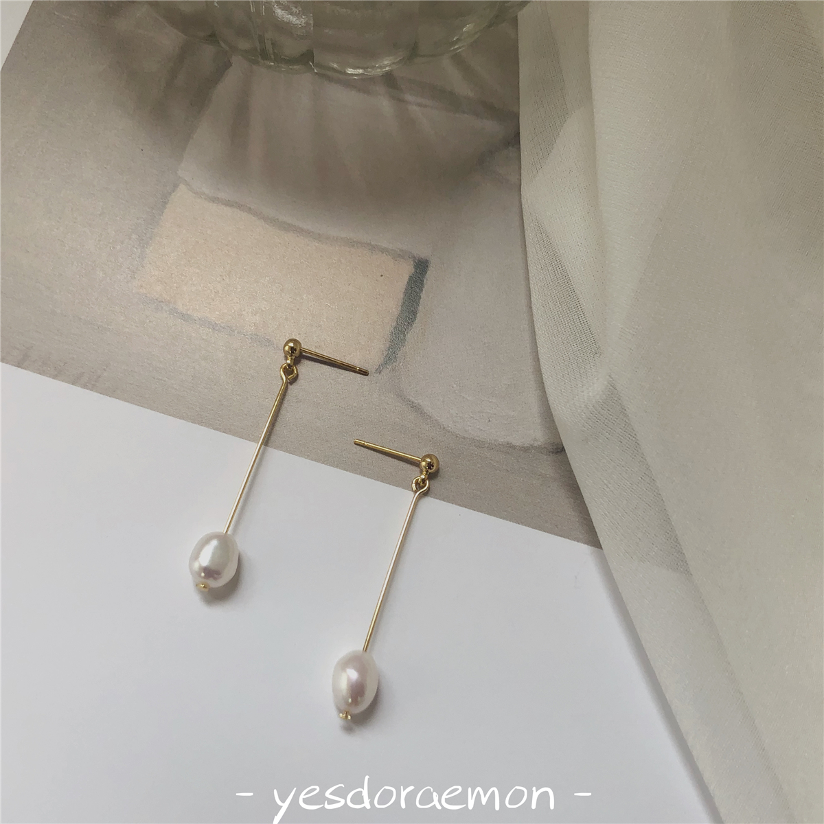 耳环自然之美法式复古气质随性