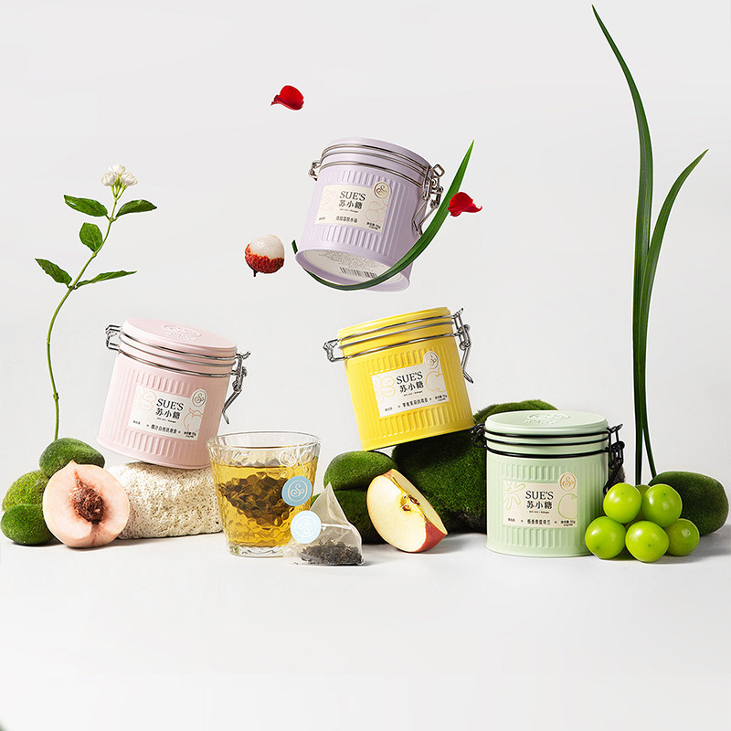 苏小糖花茶礼盒2026年新款白桃茉莉味水果茶包过年年货礼盒送长辈,茶,组合型花茶,淘宝优惠券,粉丝福利购,淘宝优惠卷