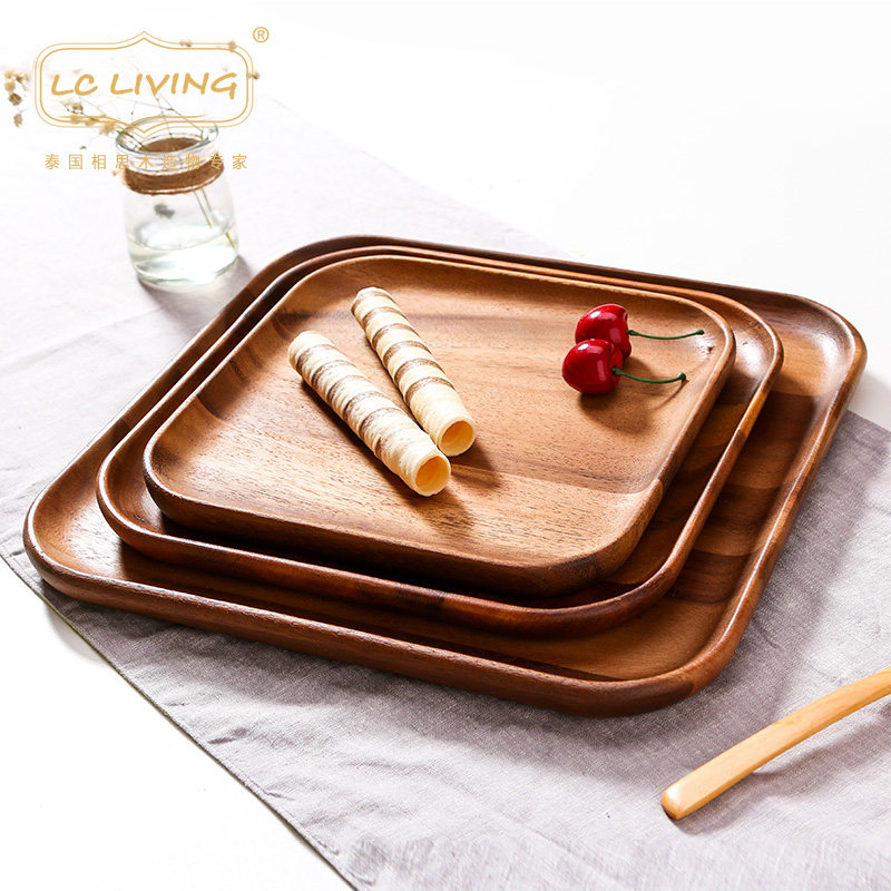 实木泰国进口水果日式风盘子