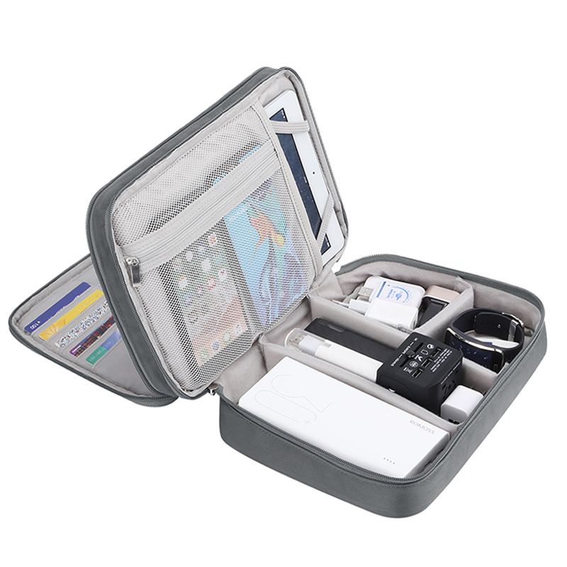 BUBM 数据线收纳便携移动硬盘充电器收纳盒大容量数码产品充电宝保护套手机U盘优盾耳机包iPad平板整理旅行袋