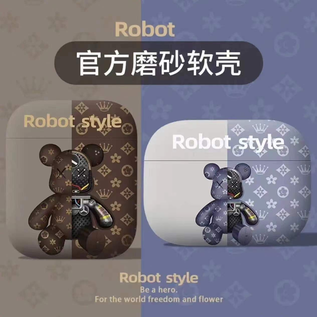 适用airpodspro2保护套airpods3保护壳三代苹果蓝牙耳机套高级感潮暴力熊airpod硅胶ipod软壳Pro