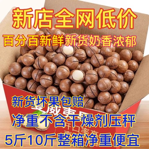 特大夏威夷果整箱5斤10斤新货坚果零食每日坚送开口器