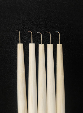 手勾假发钩针胡子眉毛古装假发钩针竹柄木柄假发钩针钩假发钩针头