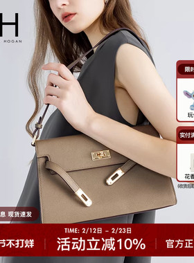 VH女包凯莉法棍包头层牛皮斜挎包大容量轻奢真皮腋下包单肩妈妈包