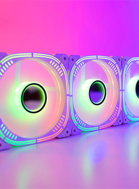 棱镜二代6Pro六代12CM机箱风扇5V3针ARGB幻彩PWM温控静音散热风扇