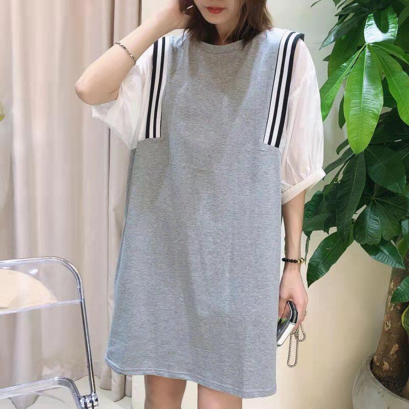 清仓2026夏季韩版宽松大码女装短袖t恤女中长款卡通印花半袖上衣
