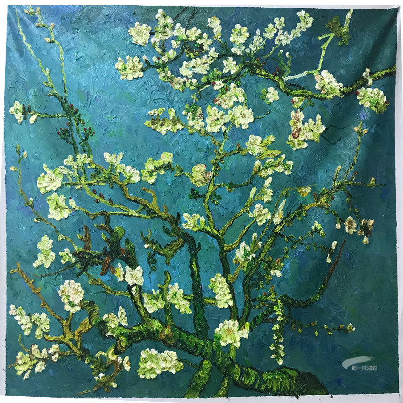 纯手绘印象凡高油画向日葵 客厅别墅走廊公司大厅办公室酒店挂画