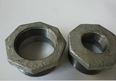 镀锌补芯 内外螺纹变径接头 补申 水管件接头4分1寸DN15 20 25 50