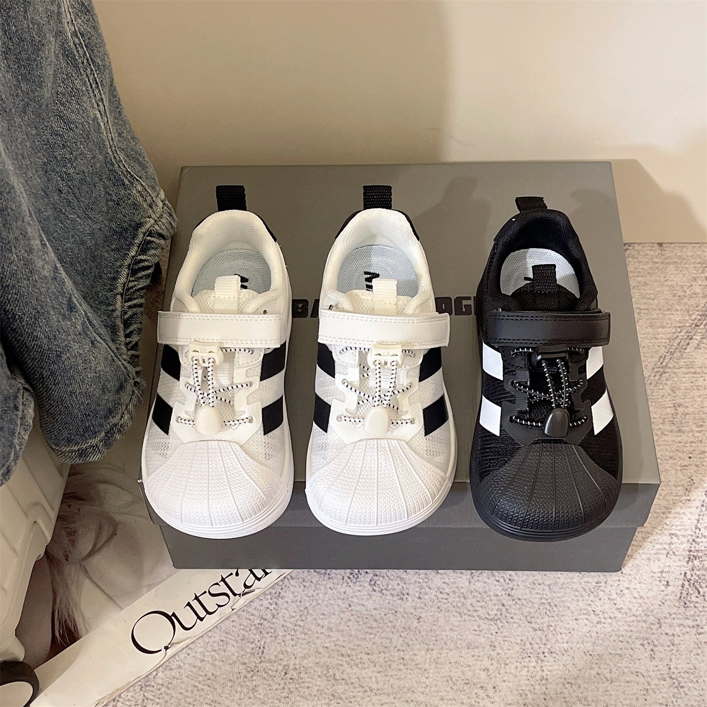 2026年春季新款儿童贝壳头板鞋透气网布百搭软底男女童休闲鞋韩版,童鞋/婴儿鞋/亲子鞋,板鞋,淘宝优惠券,粉丝福利购,淘宝优惠卷