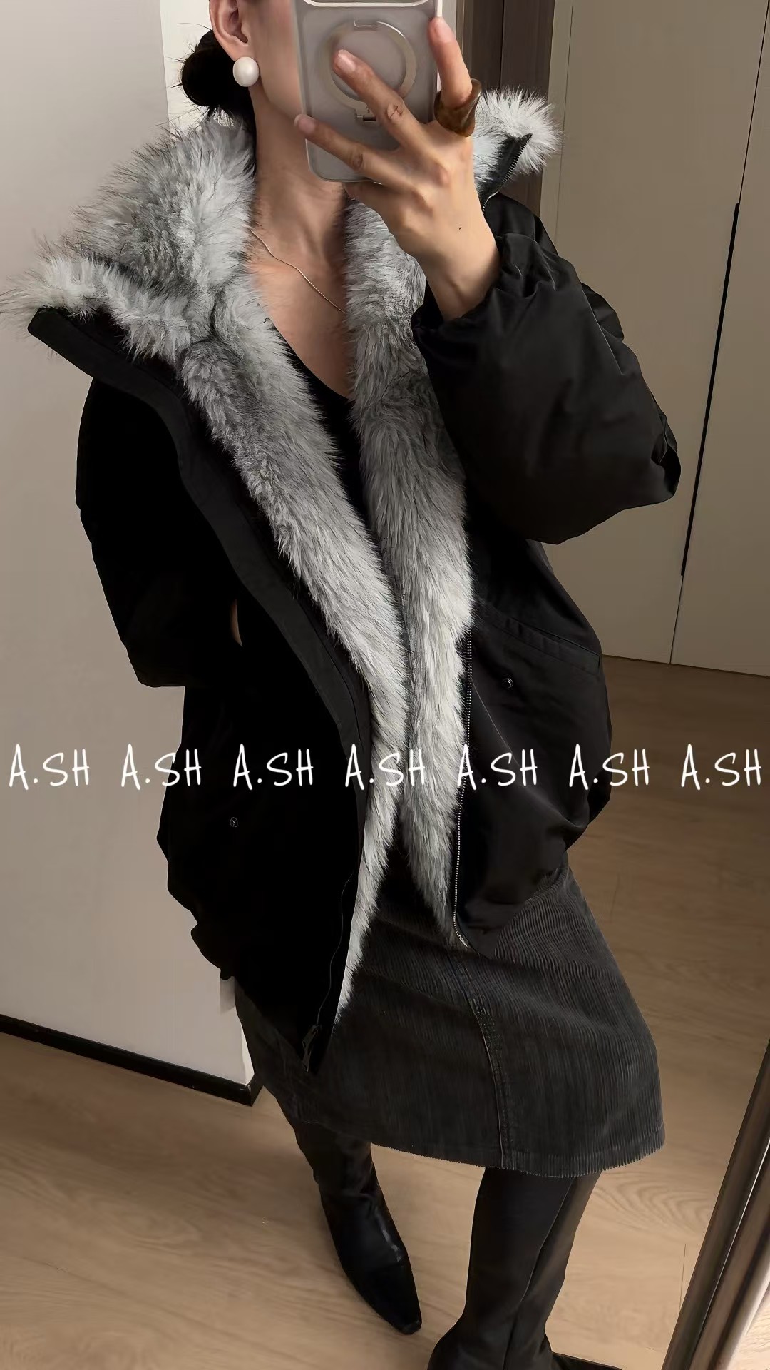 DVZ 2025冬装大毛领高品新国标白鸭绒羽绒服女新款韩版外套大衣女