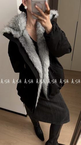 DVZ 2025冬装大毛领高品新国标白鸭绒羽绒服女新款韩版外套大衣女