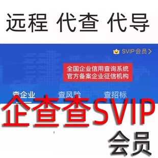 企查查会员SVI代查代导财产线索司法批量查询导出专业版 信用报告