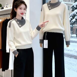 东莞大朗针织衫不起球女半高领套头毛衣杭州四季青义乌打底衫上衣