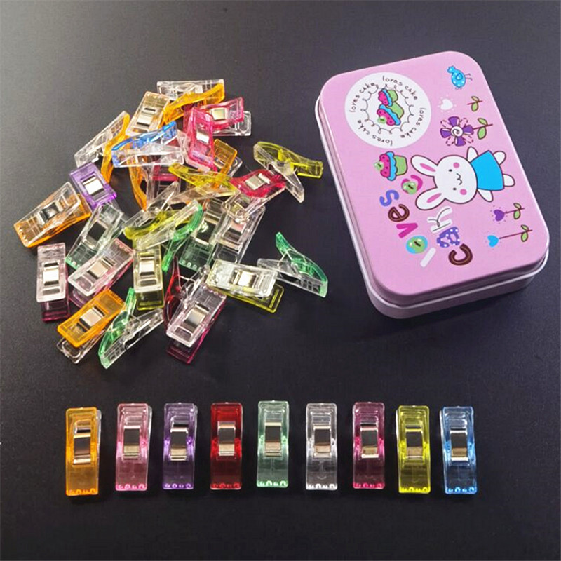 新款拼布缝纫夹子平头塑胶