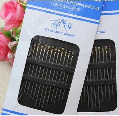 老人针 盲人针盲引针 银尾盲引针 免穿针 有2个针鼻不用穿线的针