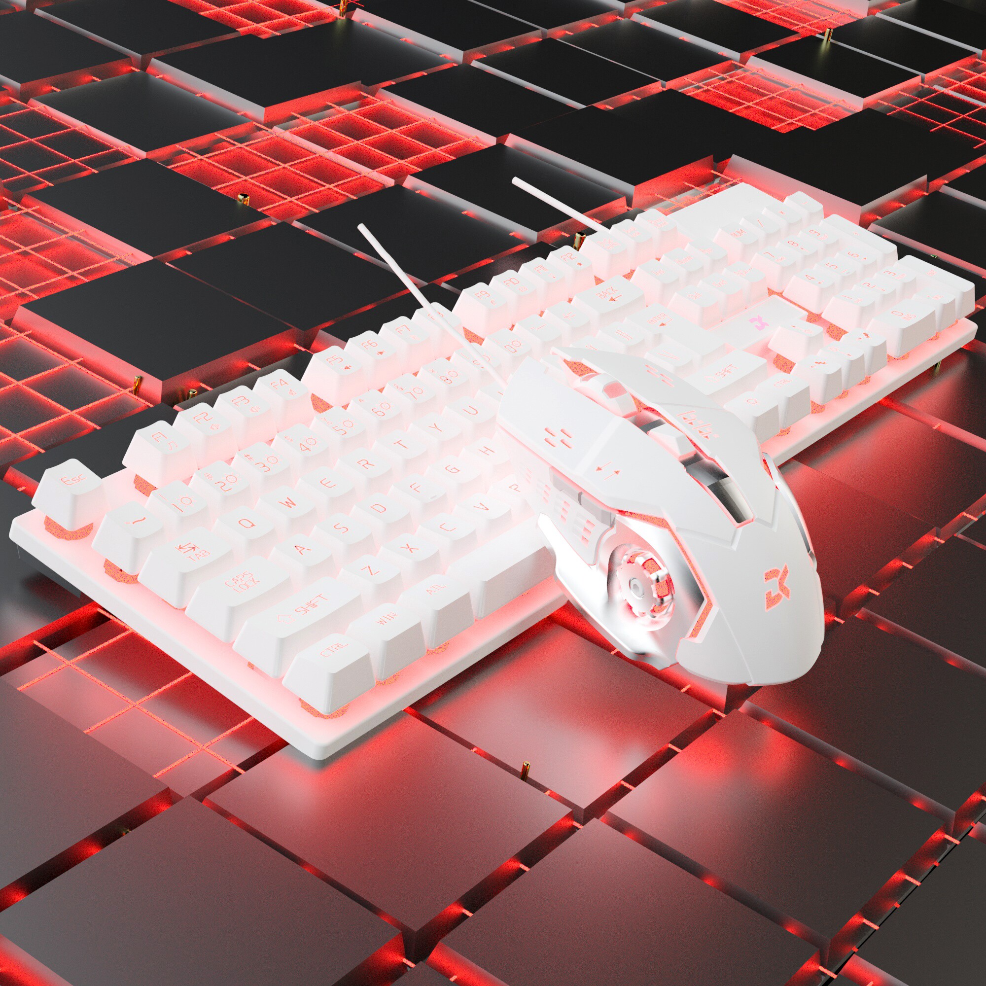 打字手感好键盘键盘静音键盘女生高颜值办公变光笔记本键盘外接