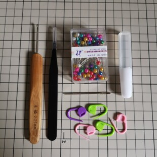 钩针编织常用工具配件 记号扣珠针镊子钝头针酒精胶针梳钥匙扣