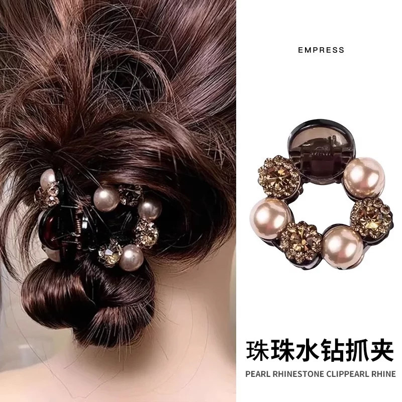 中号仿珍珠水钻抓夹女2026新款