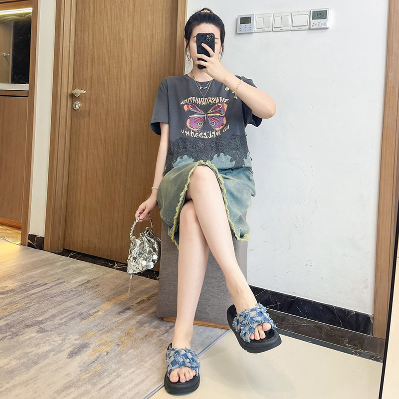 2025夏季新款小众设计蝴蝶图连衣裙
