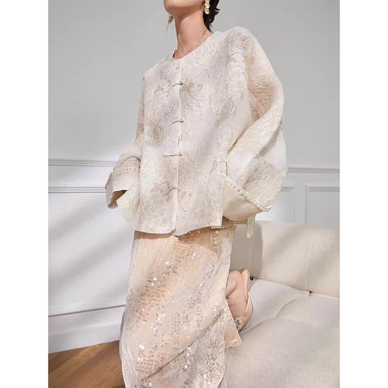 爵莱菲大码气质新中式禅意国风今年流行漂亮半裙2026夏款女半身裙