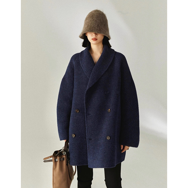 爵莱菲大码胖mm2025秋冬新款羊驼大衣女时尚保暖毛呢外套小个子