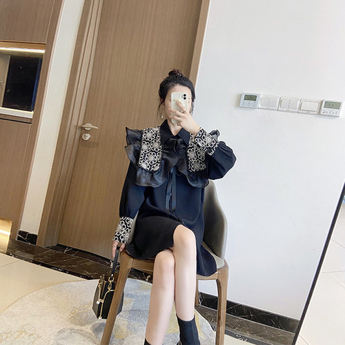 裙子大码胖mm高级感宽松显瘦