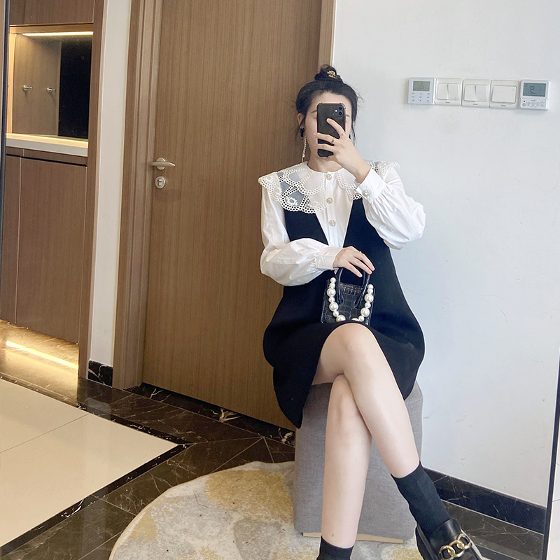 爵莱菲时尚显瘦衬衫连衣裙