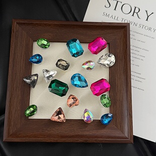 花装 新款 璨超闪彩色钻石鞋 扣洞洞鞋 面饰品 饰配饰DIY鞋