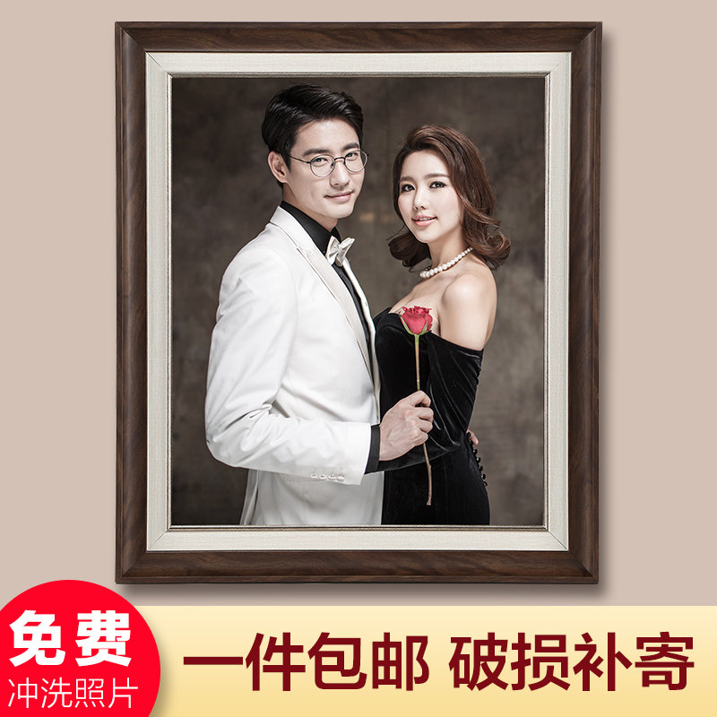 欧式实木影楼婚纱照创意挂墙相框