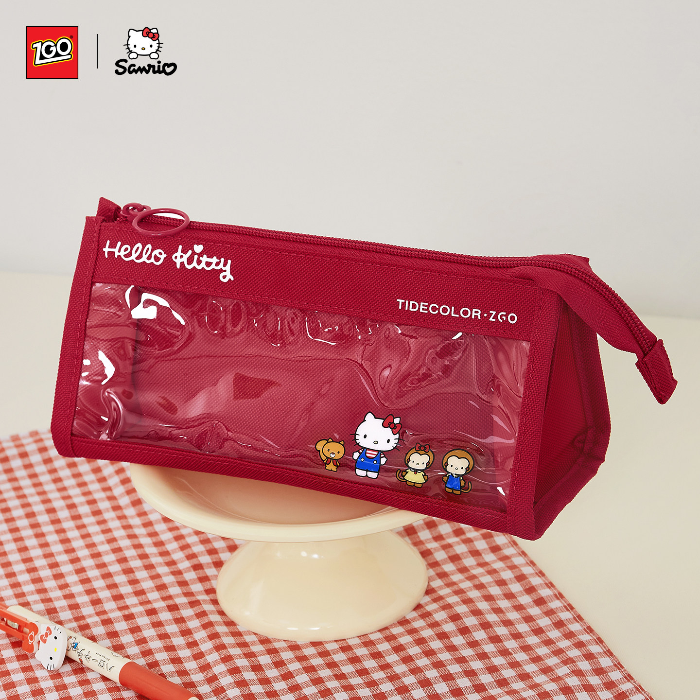 HelloKitty透明笔袋大容量女孩图片