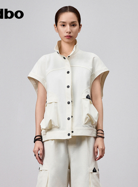 odbo/欧迪比欧 无袖坎肩工装马甲女夏宽松百搭气质马夹外套上衣
