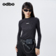 设计感女小众半高领打底衫 女内搭春季 新品 odbo 时髦时尚 T恤