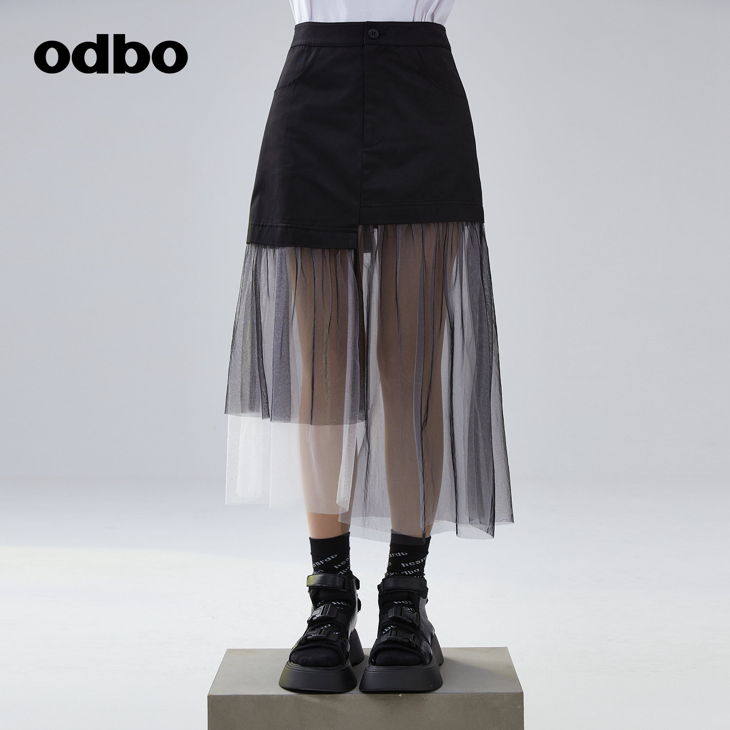 odbo夏季半裙设计感小众不规则