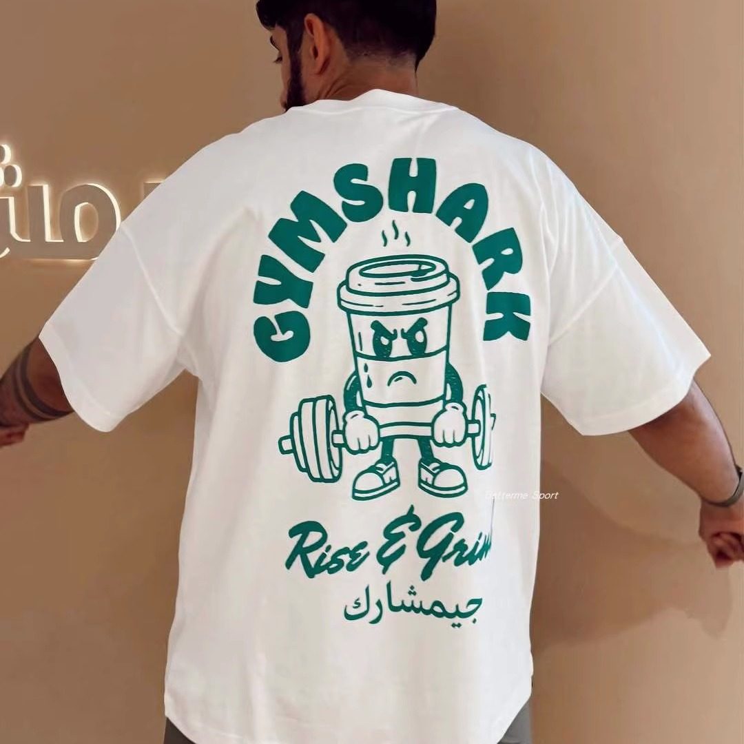 gym.shark短袖运动T恤迪拜门店