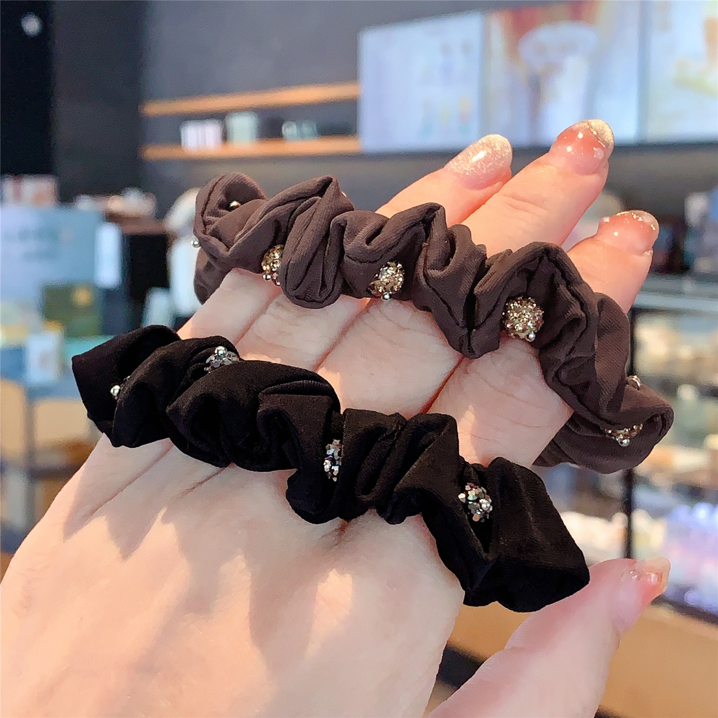 法式实用气质款水晶球小肠圈