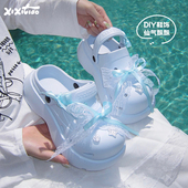 饰 扣装 DIY配饰个性 爱心立体星星仙女风蕾丝带网红ins风韩系洞洞鞋