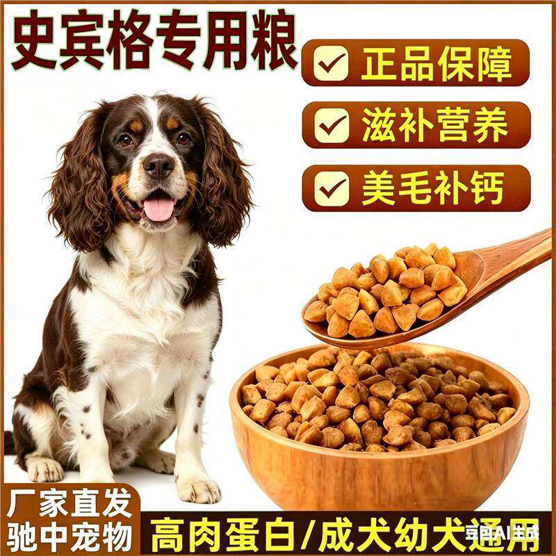 史宾格幼犬成犬通用型10斤狗粮营养哺乳期便宜实惠大包装粮哺乳期