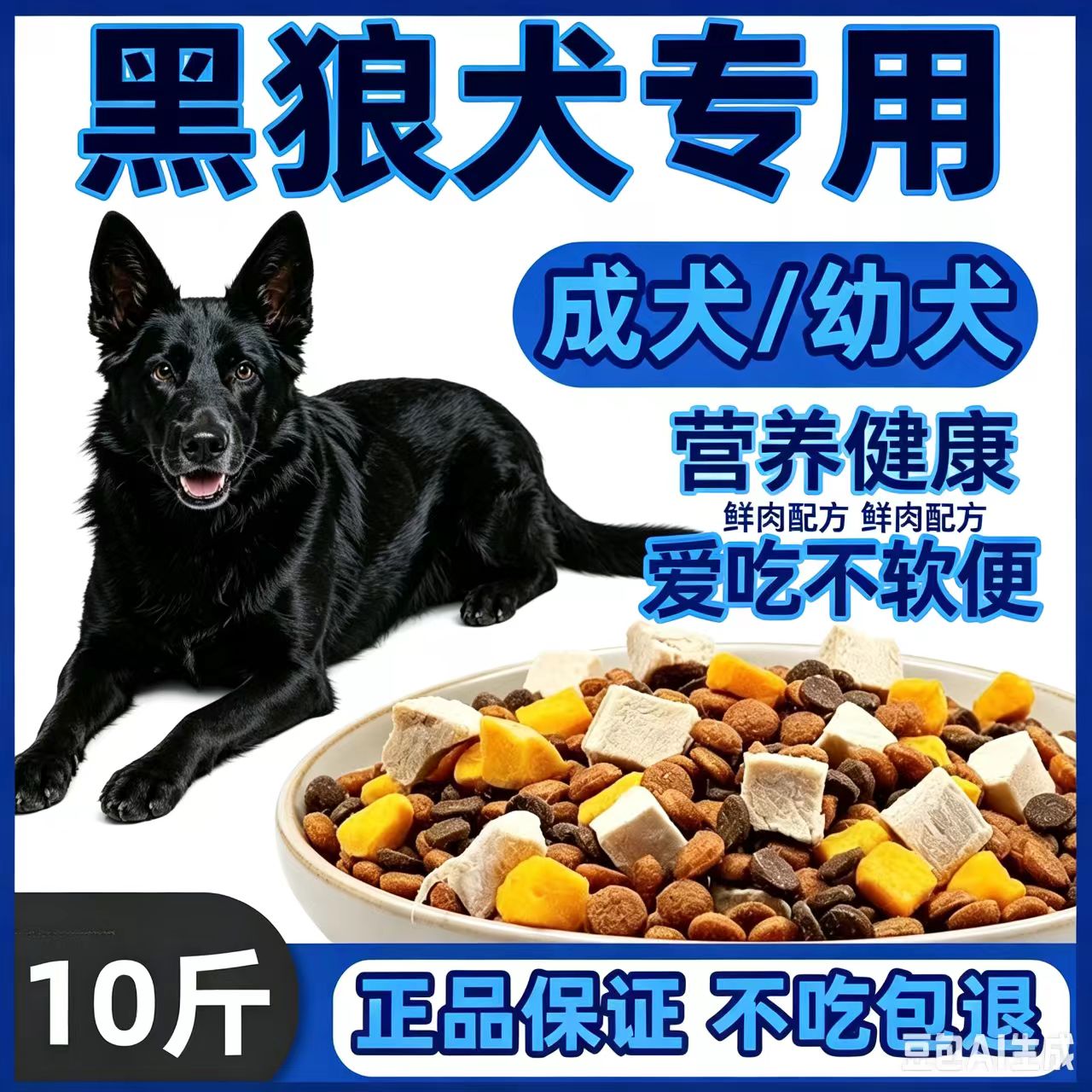 黑狼犬专用犬粮成犬大包装40斤10斤幼犬狗粮通用型狼狗土滋满月后图片