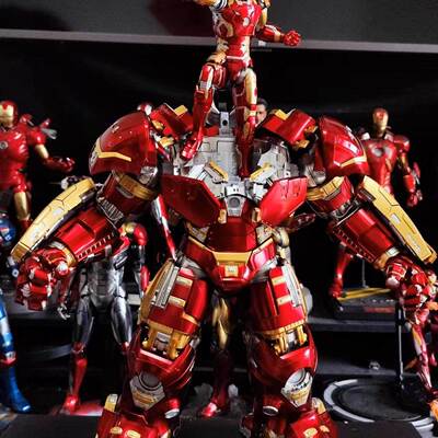 漫威反浩克装甲钢铁人机器人毒液超可动模型玩具模型mk44可动发光