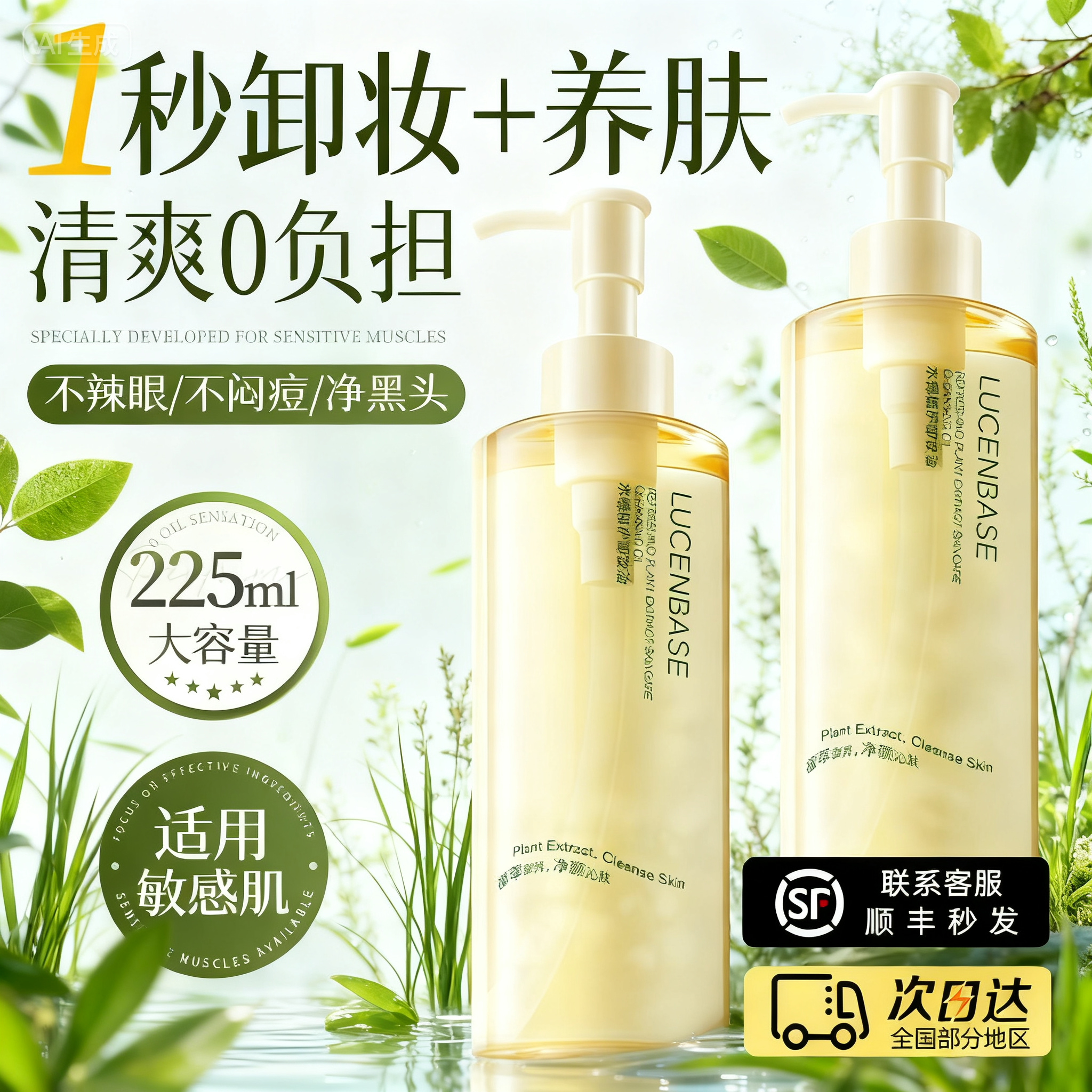 黑茶卸妆油女官方旗舰店正品牌水乳液膏温和深层清洁脸眼唇敏感肌