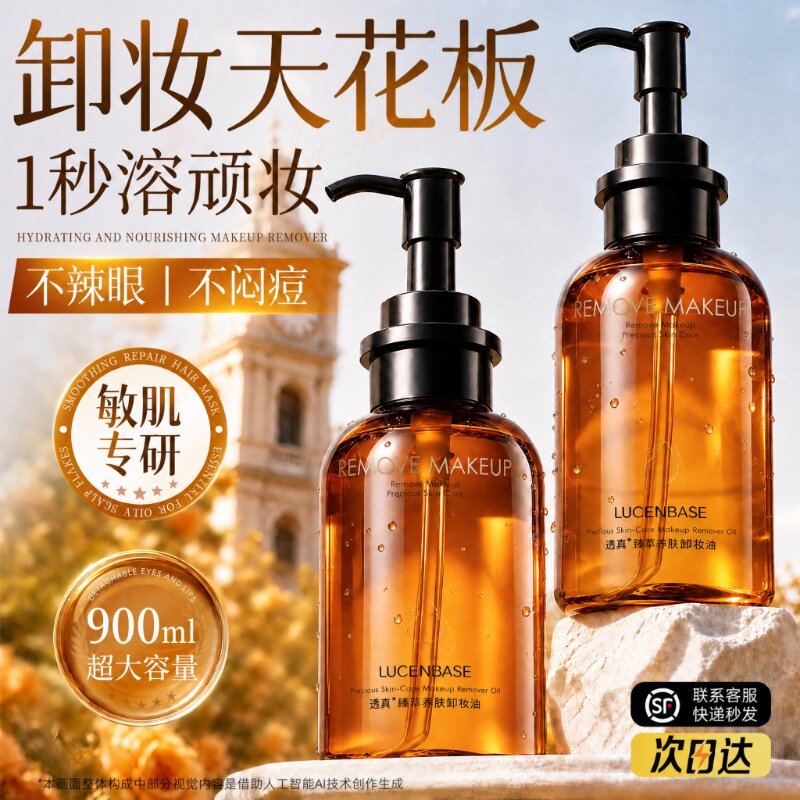卸妆油眼唇脸三合一养肤水膏温和深层清洁细致毛孔女官方品牌正品